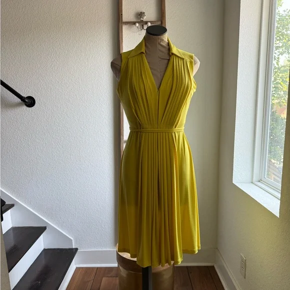 gold calvin klein dress Vintage Mini Dress